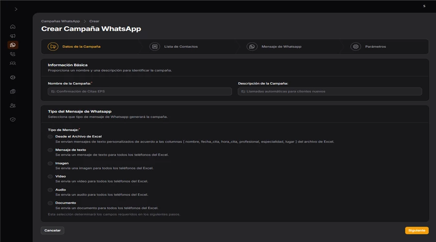 Sistema de Mensajes Whatsapp